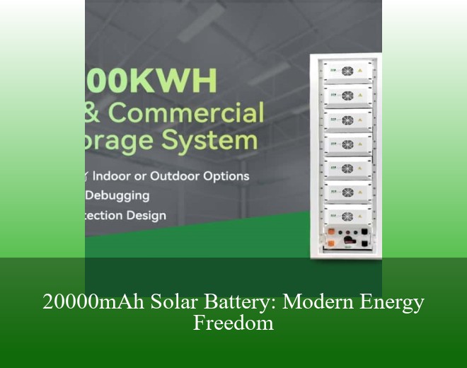 20000mAh Solar Battery: Modern Energy Freedom